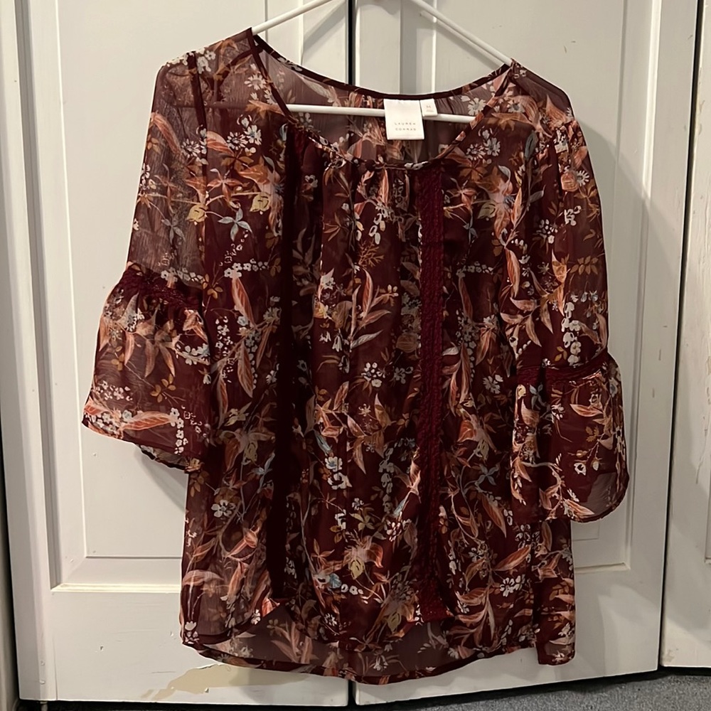 LC Lauren Conrad sheer blouse